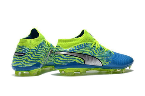 Image of PUMA ONE 18.1 FG Soccer Cleats Blue Green Silver
