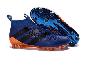 Adidas ACE 16+ Purecontrol FG/AG Soccer Cleats Dark Blue Orange Black