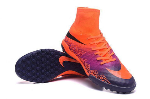 Image of Nike HypervenomX Proximo Turf Soccer Cleats Total Crimson Purple - KicksNatics