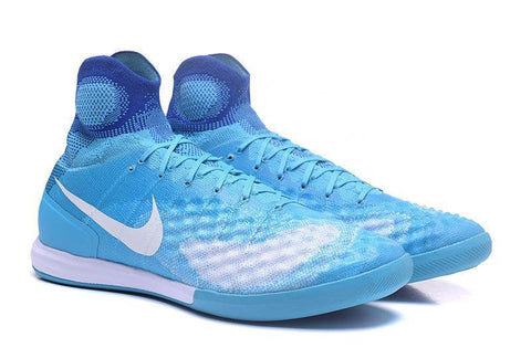 Image of Nike MagistaX Proximo II IC Soccer Shoes Volt Blue White - KicksNatics
