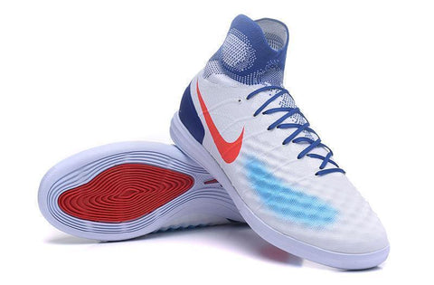 Image of Nike MagistaX Proximo II IC Soccer Shoes White Blue Red - KicksNatics