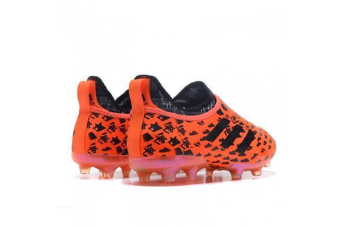 Image of Adidas Glitch Skin 17 FG Soccer Shoes Orange Black Gold - KicksNatics