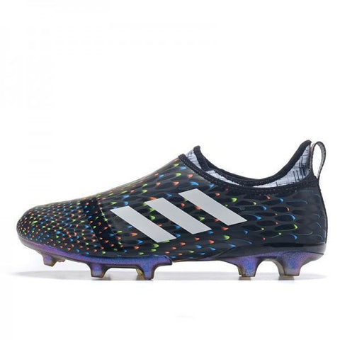 Image of Adidas Glitch Skin 17 FG Soccer Shoes Core Black Solar Red White - KicksNatics