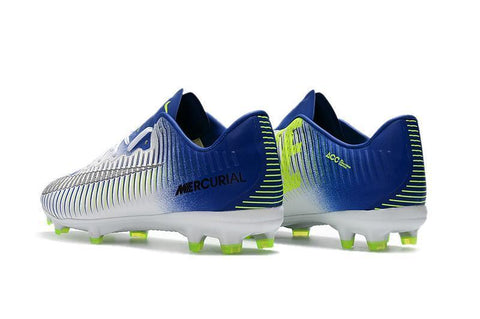 Image of Nike Mercurial Vapor XI FG Soccer Cleats White Blue Green - KicksNatics