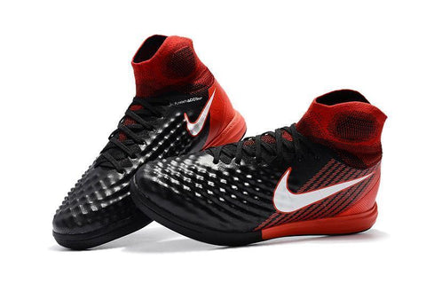 Image of Nike MagistaX Proximo II IC Soccer Shoes Black White Crimson - KicksNatics