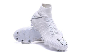 Nike Hypervenom Phantom III DF FG Soccer Cleats All White - KicksNatics