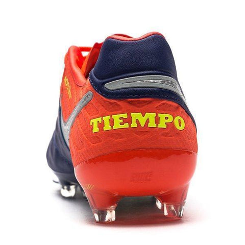 Image of Nike Tiempo Legend VI FG Soccer Cleats Deep Royal Blue Total Crimson - KicksNatics