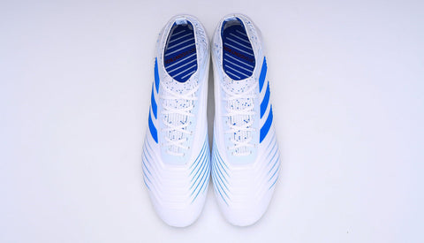 Image of Adidas Predator 19.1 FG White Blue - KicksNatics