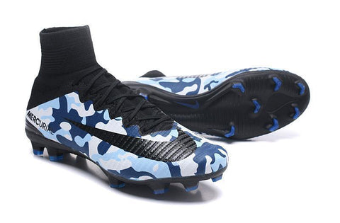 Image of Nike Mercurial Superfly V FG Soccer Cleats Military Camouflage Blue - KicksNatics