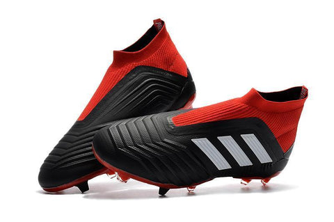 Image of Adidas Predator 18+ FG Soccer Cleats Solar Red Core Black White - KicksNatics
