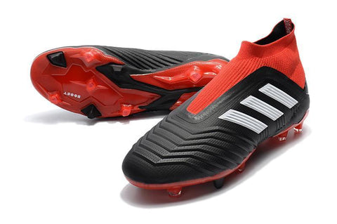 Image of Adidas Predator 18+ FG Soccer Cleats Solar Red Core Black White - KicksNatics