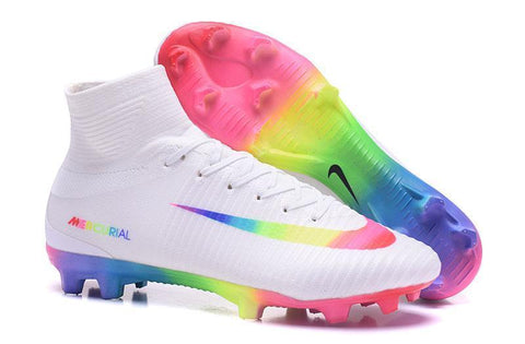Image of Nike Mercurial Superfly V FG Soccer Cleats True White Colourful - KicksNatics
