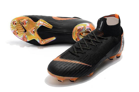 Image of Nike Mercurial Superfly VI 360 Elite FG Soccer Cleats Black Orange - KicksNatics