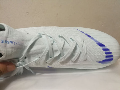 Image of Nike Mercurial Superfly VI Academy MG Cleat White Blue High Cut - KicksNatics