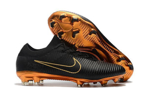Nike Mercurial Vapor Flyknit Ultra FG Soccer Cleats Black Golden