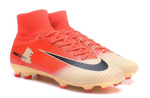 Nike Mercurial Superfly V FG Soccer Cleats Red Yellow Gold