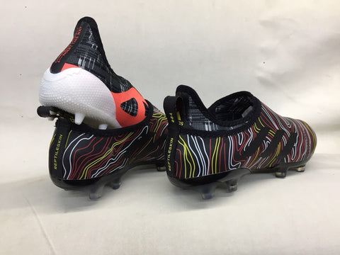 Image of Adidas Glitch Skin 17 FG Soccer Shoes Black Fluorescent Red White - KicksNatics