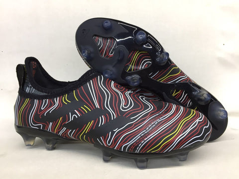 Image of Adidas Glitch Skin 17 FG Soccer Shoes Black Fluorescent Red White - KicksNatics