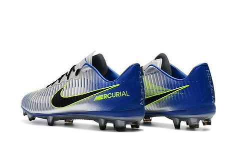 Image of Nike Mercurial Vapor XI FG Soccer Cleats Silver Grey Blue Black - KicksNatics