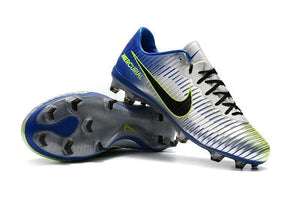 Nike Mercurial Vapor XI FG Soccer Cleats Silver Grey Blue Black - KicksNatics
