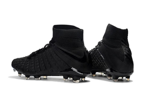 Image of Nike Hypervenom Phantom III DF FG Soccer Cleats All Black - KicksNatics