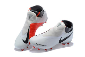 Nike Phantom Vision Elite DF FG Soccer Cleats White Orange Black - KicksNatics