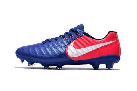 Image of Nike Tiempo Legend VII FG Soccer Cleats Blue Pink White - KicksNatics