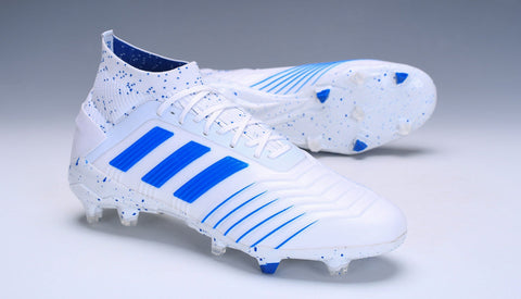Image of Adidas Predator 19.1 FG White Blue - KicksNatics