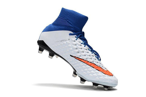 Image of Nike Hypervenom Phantom III DF FG Soccer Cleats Blue White Red - KicksNatics