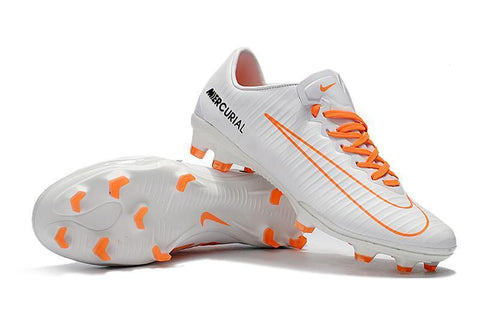 Image of Nike Mercurial Vapor XI FG Soccer Cleats White Orange Black - KicksNatics