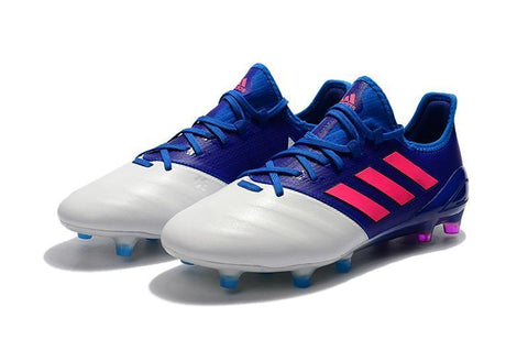 Image of Adidas ACE 17.1 Primeknit Soccer Cleats Blue Pink White - KicksNatics