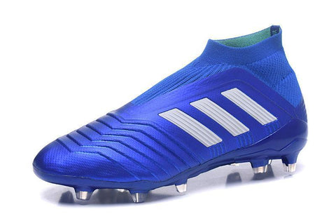 Image of Adidas Predator 18+ FG Soccer Cleats Royal Blue White - KicksNatics