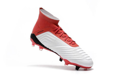 Image of Adidas Predator 18.1 FG Soccer Cleats Red White Retro Black - KicksNatics