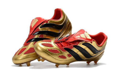 Image of Adidas Predator Precision FG Soccer Cleats Golden Red Black - KicksNatics