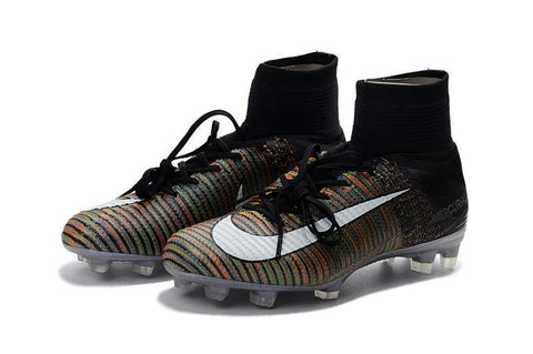 Image of Nike Mercurial Superfly V FG Soccer Cleats Multi Color White Black - KicksNatics
