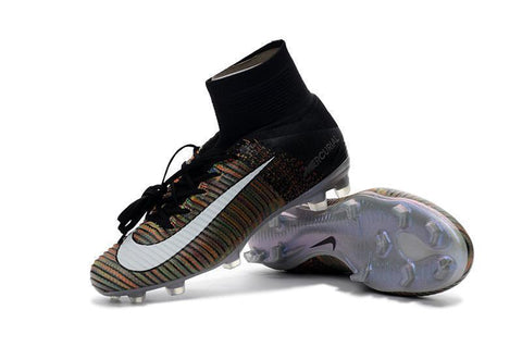 Image of Nike Mercurial Superfly V FG Soccer Cleats Multi Color White Black - KicksNatics