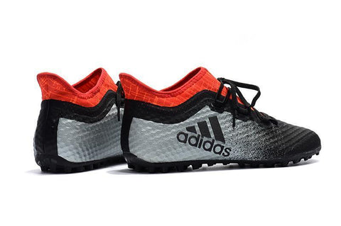 Image of Adidas X Tango 16.1 Turf Soccer Cleats Grey Black Solar Red - KicksNatics