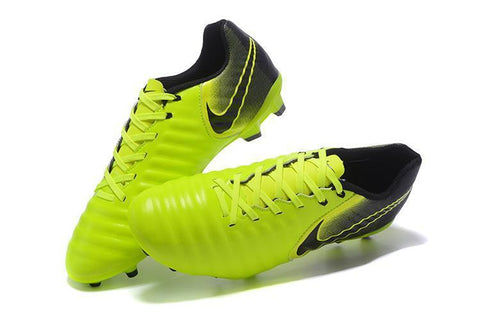 Image of Nike Tiempo Legend VII FG Soccer Cleats Green Black - KicksNatics