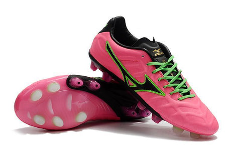 Image of Mizuno Rebula V1 FG Soccer Cleats Pink Black Green - KicksNatics