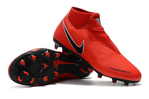 Image of Nike Phantom Vision Elite DF FG Soccer Cleats Orange Black - KicksNatics