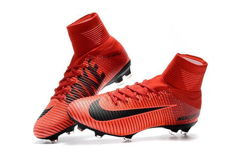 Image of Nike Mercurial Superfly V FG Soccer Cleats Red Black - KicksNatics