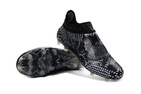 Image of Adidas X 16+ Purechaos FG/AG Soccer Cleats Black Grey Snakeskin - KicksNatics