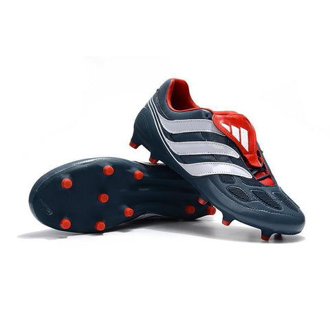 Image of Adidas Predator Precision FG Soccer Cleats Navy White Red - KicksNatics