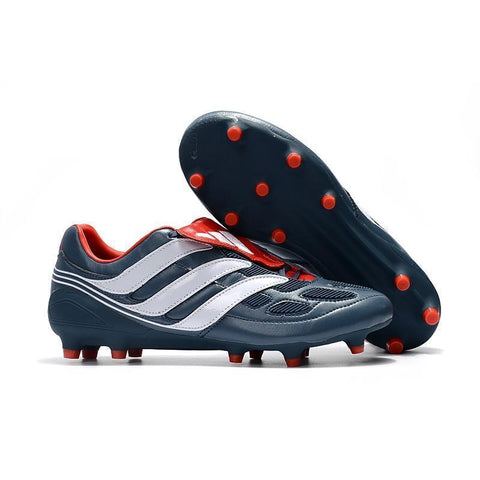 Image of Adidas Predator Precision FG Soccer Cleats Navy White Red - KicksNatics