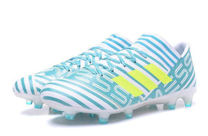 Adidas Nemeziz 17.3 FG Soccer Cleats Blue White Fluorescent Yellow - KicksNatics