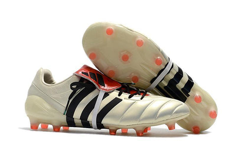 Image of Adidas Predator Mania Champagne FG Soccer Cleats Off White Black Red - KicksNatics