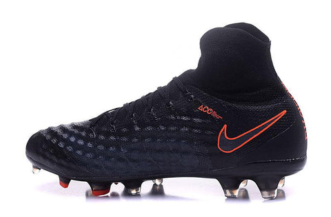 Image of Nike Magista Obra II FG Football Shoes Black Total Crimson - KicksNatics