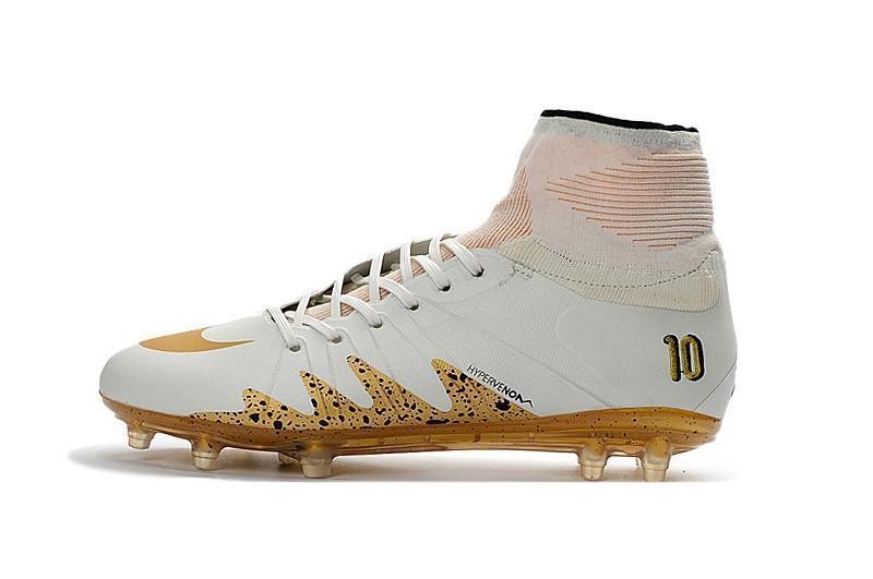 Nike Hypervenom Phantom II Neymar X Jordan FG Soccer Cleats White Gold