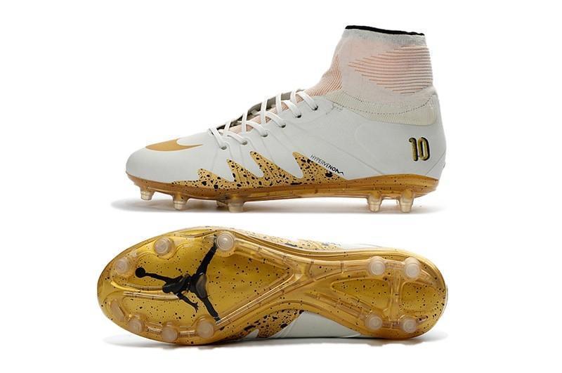 Nike Hypervenom Phantom II Neymar X Jordan FG Soccer Cleats White Gold