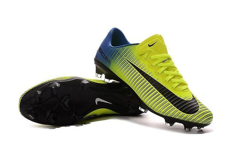 Image of Nike Mercurial Vapor XI FG Soccer Cleats Yellow Black Blue - KicksNatics